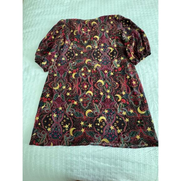 Johnny Was Star Gazer Silk Mini Tunic Dress, size M - Picture 2 of 7